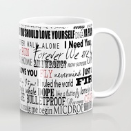 Lyrics-white Motif Mug