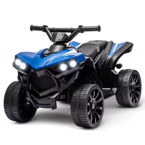 6V Ride On Toys 4-Wheeler Quad ATV Electric Car for Kids 1.8MPH Max Speed, Treaded Tires,Rubber Hand