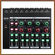 [chasoedivine.] -LQ04 4-Channel Mixer 4-Channel Headphone Amplifier Sound Card Mixer Recording Inter