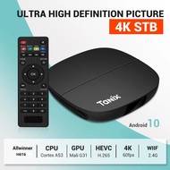 Tanix A3 Android 10.0 TV Box Allwinner H616 2GB 16GB HD Video VP9 Media Player 2.4G Wifi Smart Set Top Box