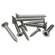 Stainless Tapping Screw FH 8 x 1 1/4" Inch Stainless Screw M8 x 32 Mm