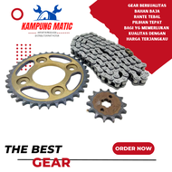 GEAR GER GIR SET SUPRAPIT NEW REVO REVO ABS SUPRA X 125 KHARISMA BAHAN BAJA RANTE TEBAL GER BLK KUNI