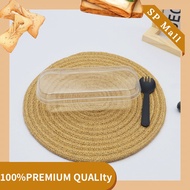 SP MaII-(280ML)50pcs Caramel Pudding Cup Transparent Long Cake Box Ice Cream Fruit Plastic Packaging