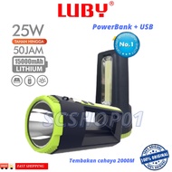 SENTER BESAR LUBY 25 WATT + LAMPU SAMPING (POWERBANK) L-2677C - DHIORA STORE