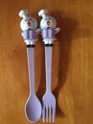 Line Friends Cony 紫色餐具