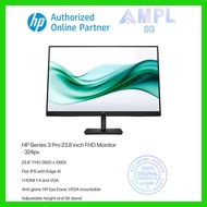 New HP 324pv 24" Class Full HD LED Monitor - 16:9 - 60.5 cm (23.8") Viewable - Vertical Alignment (V