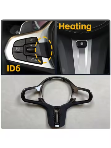 For BMW ID6 M5 F90 X3M F97 X4M F98 G30 G31 G38 G11 X3 X4 G02 Carbon Fiber steering wheel Trim Cover 