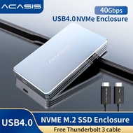 ACASIS USB 4.0 mobile M.2 Nvme Enclosure  40Gbps NVME M.2 SSD Enclosure 8TB Aluminum Type C Cable For Laptop TBU401
