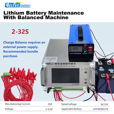 Heltec 2-32S Lithium Battery Repair Equalizer 25A High Current Active Balancer for LiFePO4/NCM/LTO B