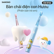 (BH 1 năm) Bàn chải điện Samono kids trẻ em từ 3 tuổi 3 chế độ làm sạch lông bàn chải mềm mại