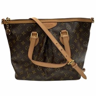 LOUIS VUITTON 路易威登 M40145  PALERMO PM 兩用托特包 PVC帆布 老花 棕色 金釦