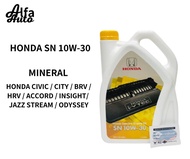 Honda 10W-30 Engine Oil 4L Mineral 10W-30 Minyak Hitam + Honda Oil Filter 15400-RTA-003