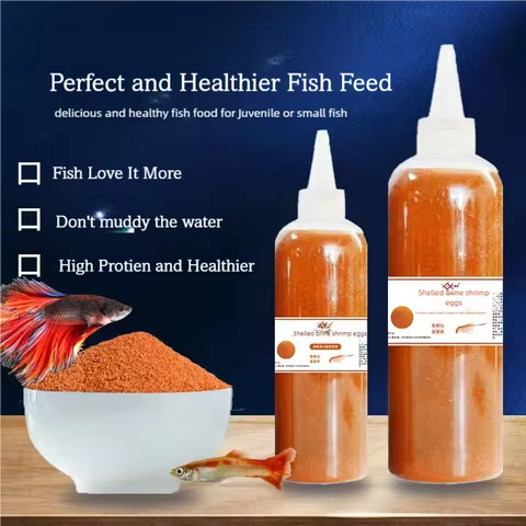 No Shell Brine Shrimp Eggs Fish Feed Shelled Artemia Cycts High Protein Fish Food With Feeder for Gu
