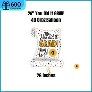 26" You Did It GRAD 4D Orbz Balloon