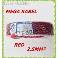 【New stock】❍2.5MM² MEGA Kabel Insulated PVC 100% Pure Copper Cable (SIRIM APPROVE)