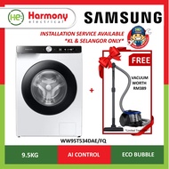 (FREE INSTALL KLANG VALLEY) SAMSUNG 9.5kg Front Load Washer WW95T534DAE/FQ With AI Control Washing Machine  +  FREE Samsung Vacuum (Limited Time Offer)