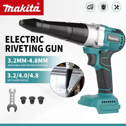 Makita M108 18V Brushless Electric Rivet Gun LED Cordless Rivet Nut Gun Automatic Riveting Tool