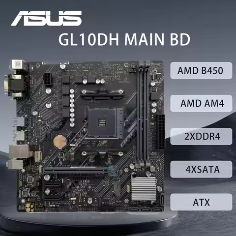 Asus B450 B450M Motherboard GL10DH MAIN BD Motherboard AMD AM4 Support R5 5600G 3600X 5700X 5800X3D 