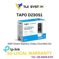 TP-Link TAPO D230S1 5MP Smart Home Battery Powered Video Doorbell Kit Camera Kit