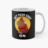 Get your cray on Capybara Crayon Costume Coffee Mug Ceramic