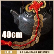GANTUNGAN 9 Coins Feng Shui Coins 9 Pieces Ancient Chinese Coins Lucky Fuk Tassels Nine Emperors For