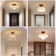 Modern Ceiling Light Aesthetic Hallway Light Modern Flower Shaped Glass Ceiling Lamps