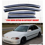 HONDA CIVIC SR4 (EG) SEDAN 91Y-95Y (SMALL 3″  MEDIUM 4 ) DOOR VISOR