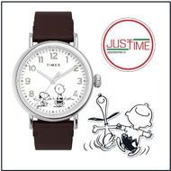 TIMEX TW2U71000 Timex Standard x Peanuts 70th Anniversary 40mm Leather Strap Watch