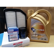 SUZUKI VITARA 16V OIL FILTER + AIR FILTER + KOYOMA 5W40 FULLY SYNTHETIC ENGINE OIL