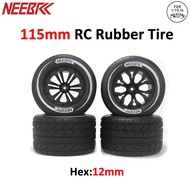 4PCS NEEBRC 115mm RC Car Rubber Tire Wheel Tyre 12mm Hex For 1/10 RC Car Buggy Truck HPI HSP Savage 