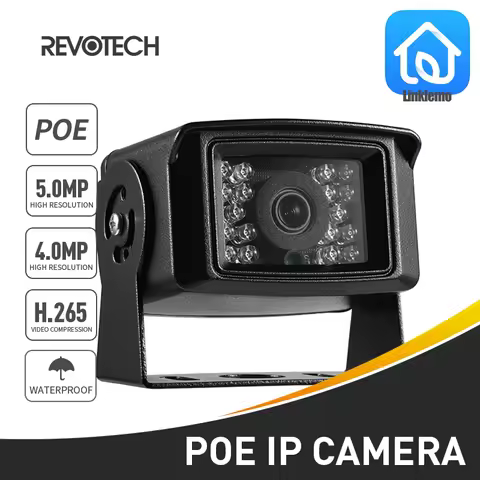 Revotech Mini Waterproof POE IP Camera 5MP 4MP UltraHD Outdoor Security Camera Night Vision Motion D