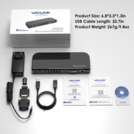 Wavlink USB 3.0 Universal Laptop Docking StationMultifunctional 13-in-1 USB-C Hub Dual Monitor for M
