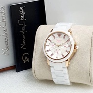 jam tangan wanita original ALEXANDRE CHRISTIE AC2375BF RG WHITE pink