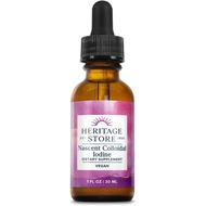 Heritage Store Nascent Colloidal Iodine Drops 246mcg, Liquid Iodine Supplement for Healthy Thyroid S