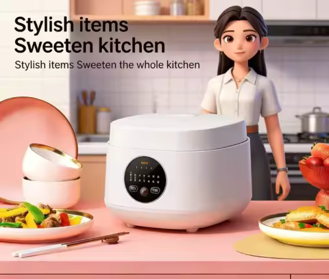 220V Rice Cooker 5L Household Multifunctional Rice Cooker Rice Cooker Soup 3 Liters Smart Reservatio