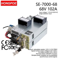 0-68V 102A 7000W Adjustable Power Supply AC-DC 0-5V 0-10V PLC PMW Signal Control Transformer, suitab