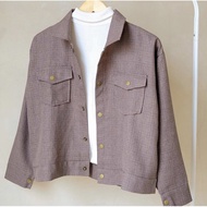 PLAID OUTER by EDMEE OUTFIT