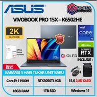 Terbaik ASUS Vivobook Pro 15X OLED K6502HE i9 11900H 16GB 1TBSSD