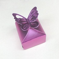 100 pieces DIY Butterfly Candy Box Door Gift Accessories (Pink)