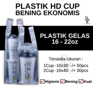 Plastic Glass Bags | HD CUP PLASTIC 1 & 2 CUP SIZEBENING | 10X30 10X40 16oz 18oz 20oz 22oz