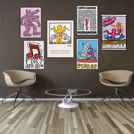 Keith Haring Art, Graffiti Art, Street Pop Art, Keith Haring Exhibition Poster Canvas Print, Museum Poster