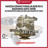 MAZDA GRAND FAMILIA 808 RX-3 SAVANNA (1971–1978) ALTERNATOR 0483-18-300 35A MADE BY OEM 3 MONTH WARR