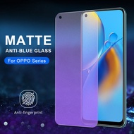 Matte Anti Blue Purple Light Tempered Glass Screen Protector for Oppo F5 F7 F9 F11 A9 A5 A3s A7 A12 A5s AX5s A12e A15 A16 A17 A18 A38 A31 A93 A52 A54 A74 A92 A32 A33 A53 A53s A55 A76 A57 A58 A79 A95 A96 A1k Reno 4F 7Z 2 2F 3 4 4Z 5 5F 6 7 8 11F Pro