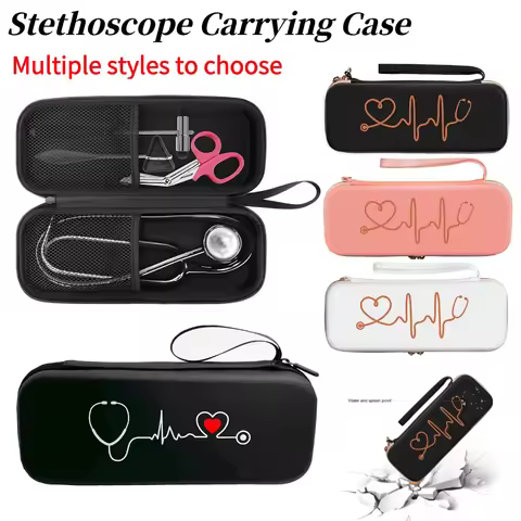 Stethoscope Travel Carrying Case PU Portable Storage Bag Anti-scratch with Mesh Bag for 3M Littmann 