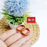 Plain brown round ring size 15 kokka kaokah