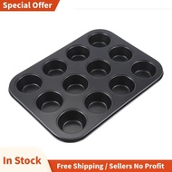 Heavy duty carbon steel cupcake baking tray,12 mini cup cupcake shaped cake pan,nonstick cupcake bak