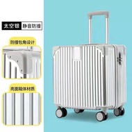⭐️全新現貨⭐️✈️20吋小型輕便手提登機行李箱⭐️ 太空銀色滑面款 密碼鎖防撞包角 360度轉