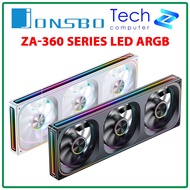 JONSBO ZA-360 Series LED ARGB Case Fan Set of 3 (Black / White | Downward Fan / Reverse Fan | Genuin
