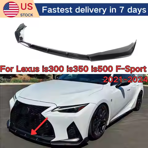 For Lexus Is300 Is350 Is500 F-Sport 2021-2024 CTM Design V2 Front Bumper Lip Glossy Black Matte Blac