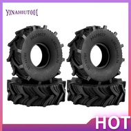 【Yinahiut001】4 PCS 1.0 Mud Terrain Wheel Tire Rubber Tyre 62X20mm Rubber for Axial SCX24 AX24 FCX24 